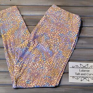 Vintage Style LuLaRoe Mermaid Scales TC Leggings Tall and Curvy Unicorn Print